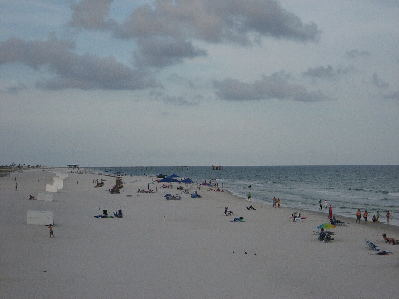 Gulf Shores beach with the fishing pier in the distance